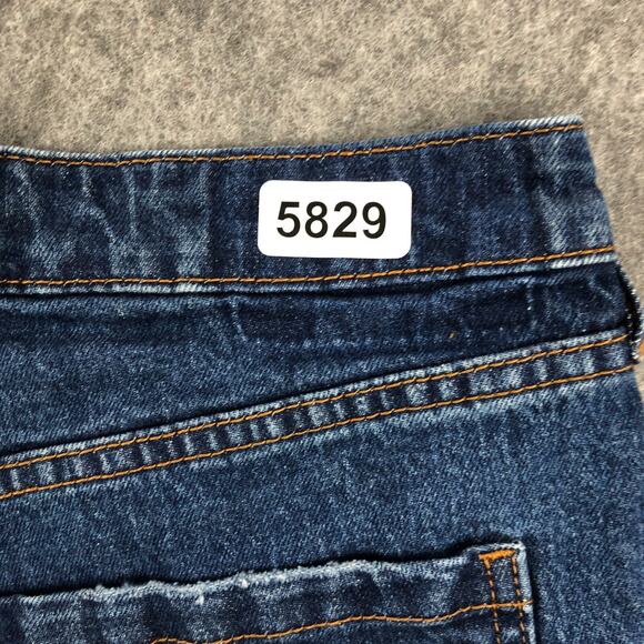 Cleo+Wolf Jeans Womens 29 Blue Straight Leg High Rise Distressed Medium Wash - Picture 12 of 12